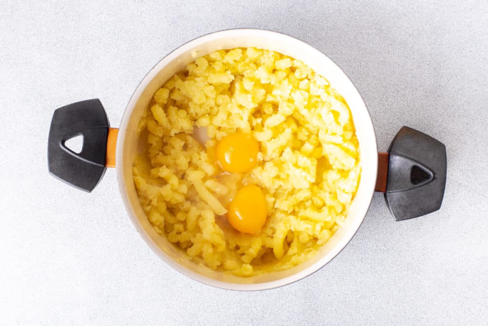mashed potatoes with egg yolks for Classic Shepherd's Pie Recipe with Ground Lamb