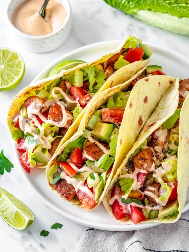 Fish Tacos with an Easy Spicy Dipping Sauce