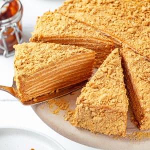 medovik-cake-honey-layered-cake-russian-on-a-white-plate-sliced