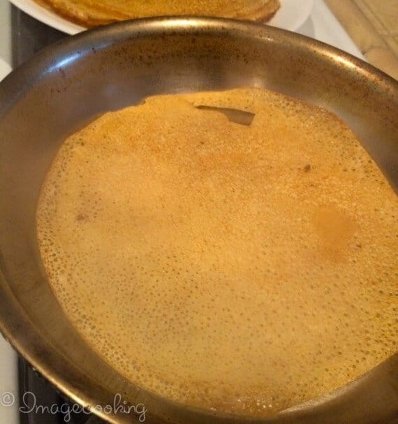 crisp cooked crepe