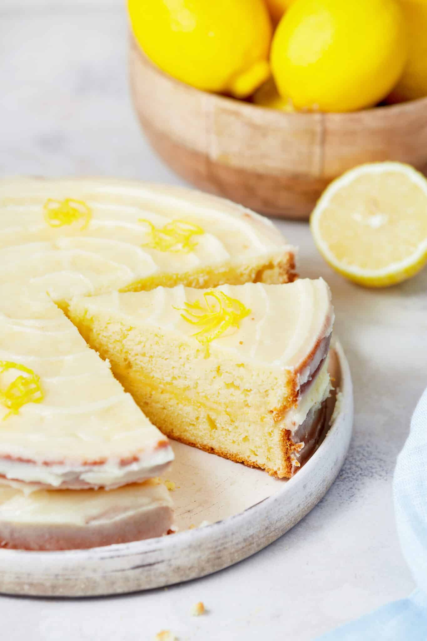 Lemon Yogurt  Cake with Easy Lemon Buttercream