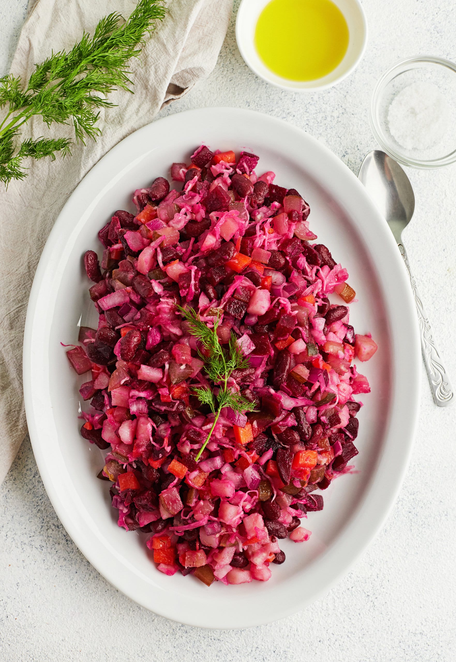 Russian Vinaigrette Recipe with Sauerkraut and Beets - All We Eat