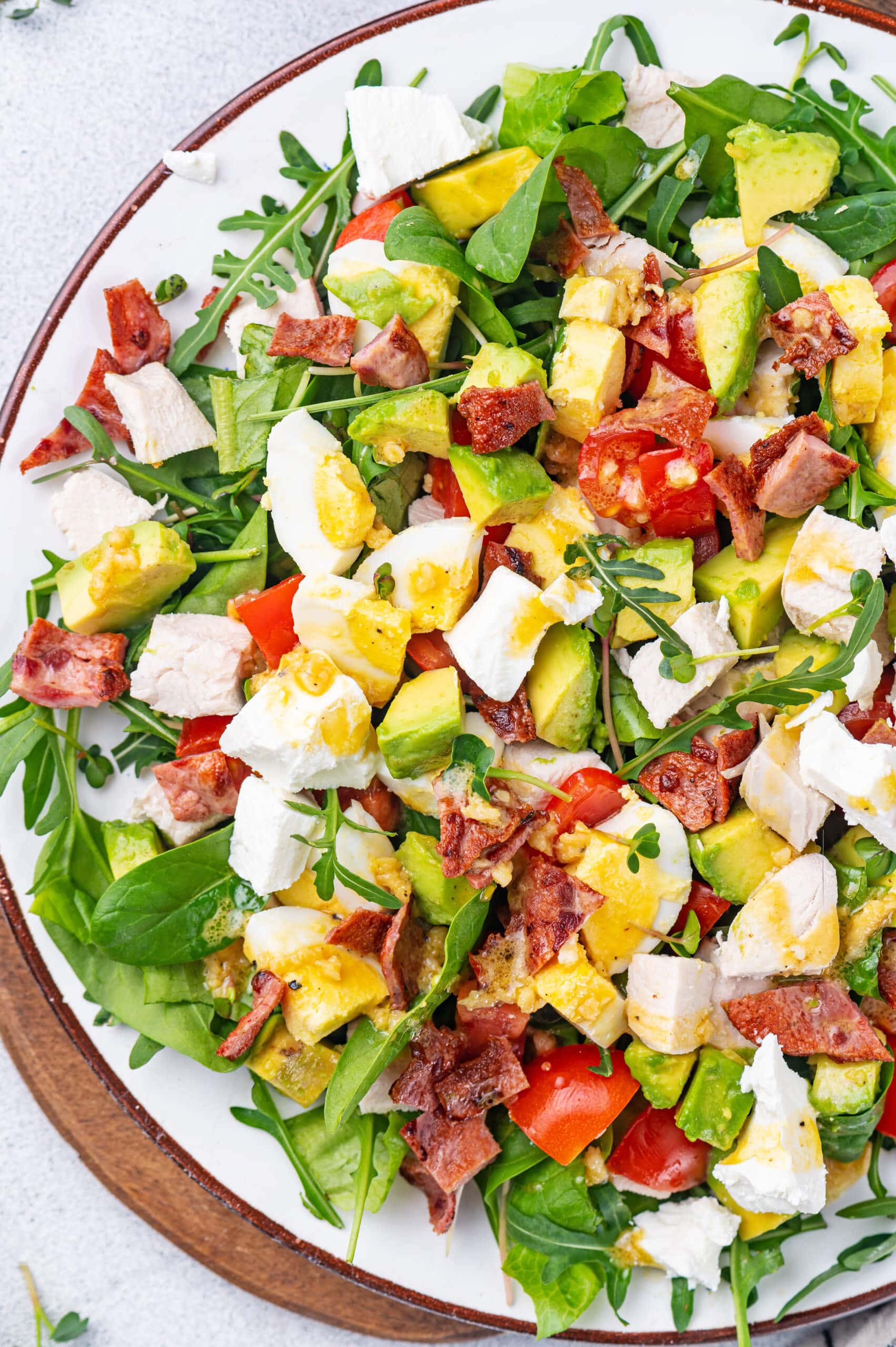 Healthy Cobb Salad with The Best Vinaigrette (Gluten-Free and Nut-Free)