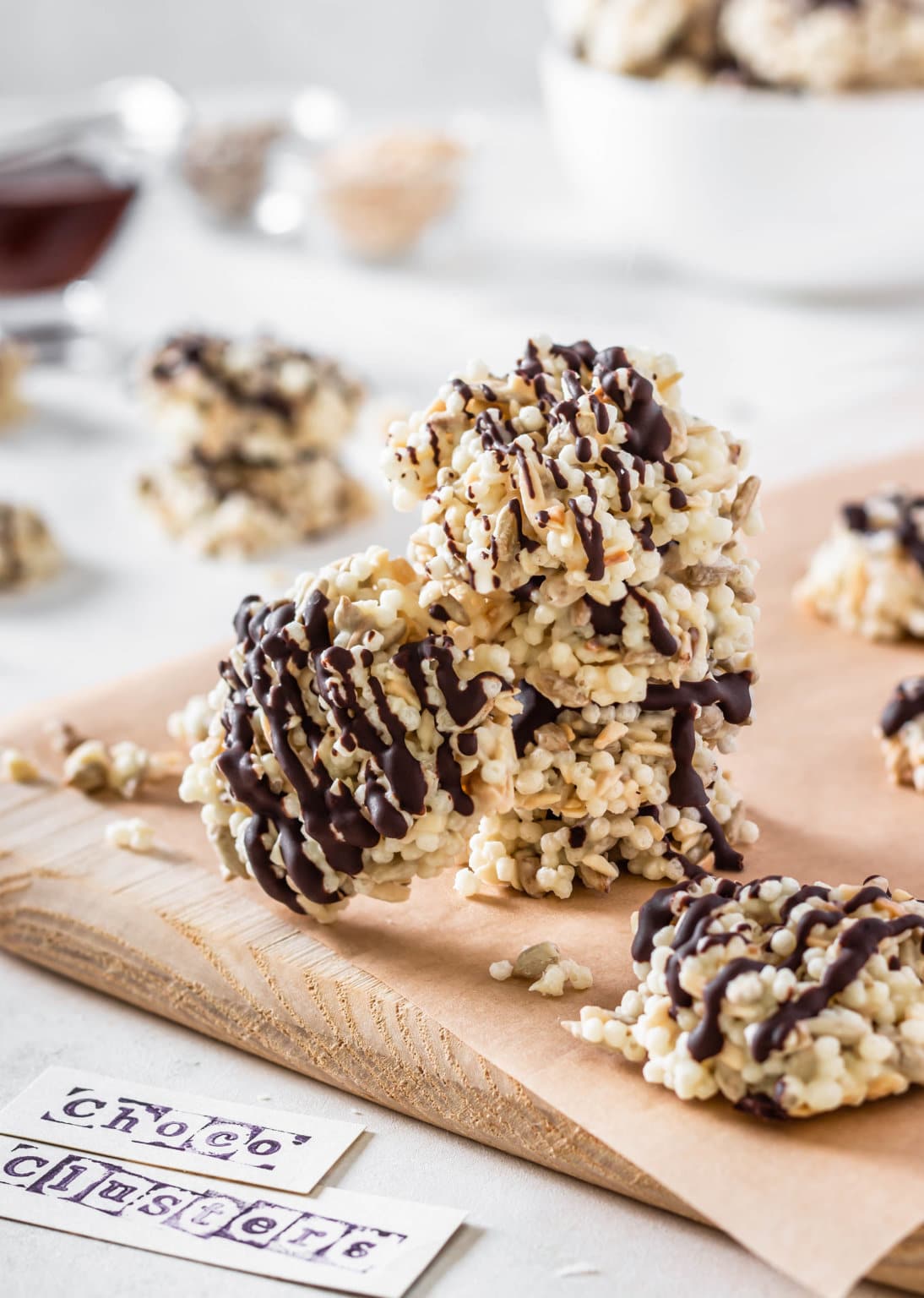 4 Ingredient GlutenFree White Chocolate Rice Puffs Clusters All We Eat