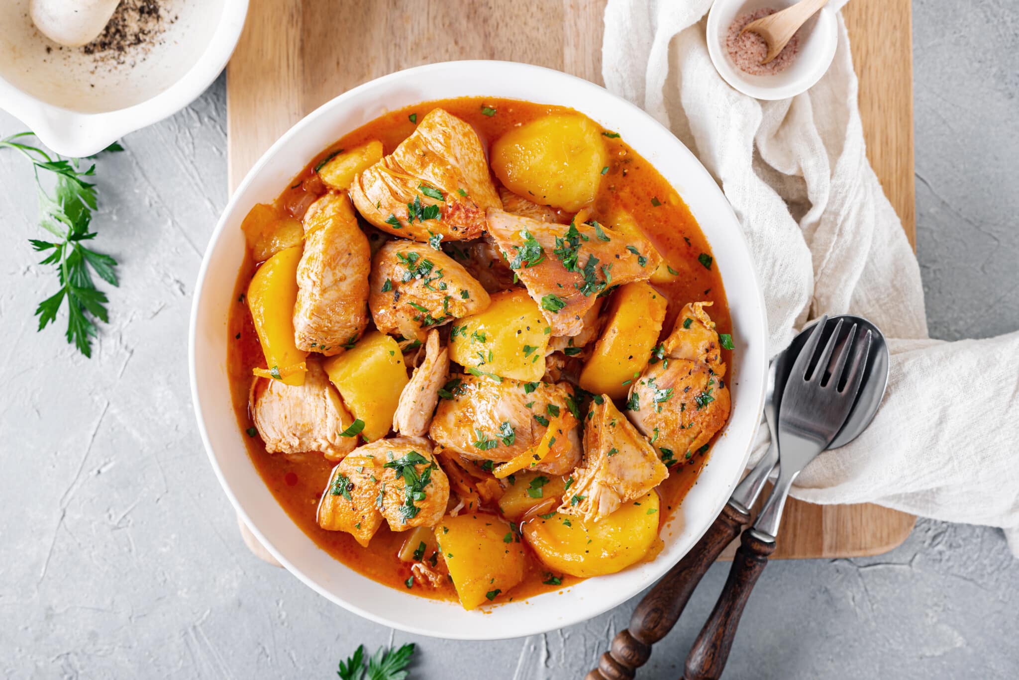 Braised Chicken with Potatoes and Carrots