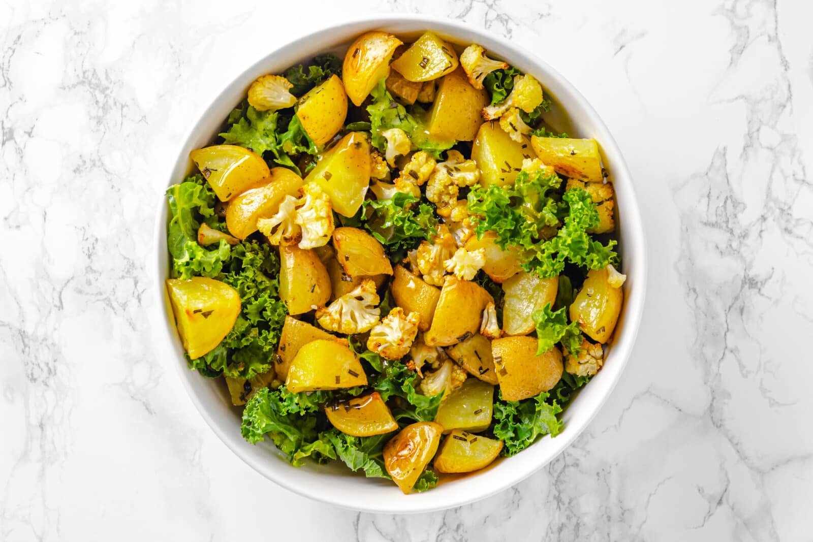 Roasted Potato Salad with Kale