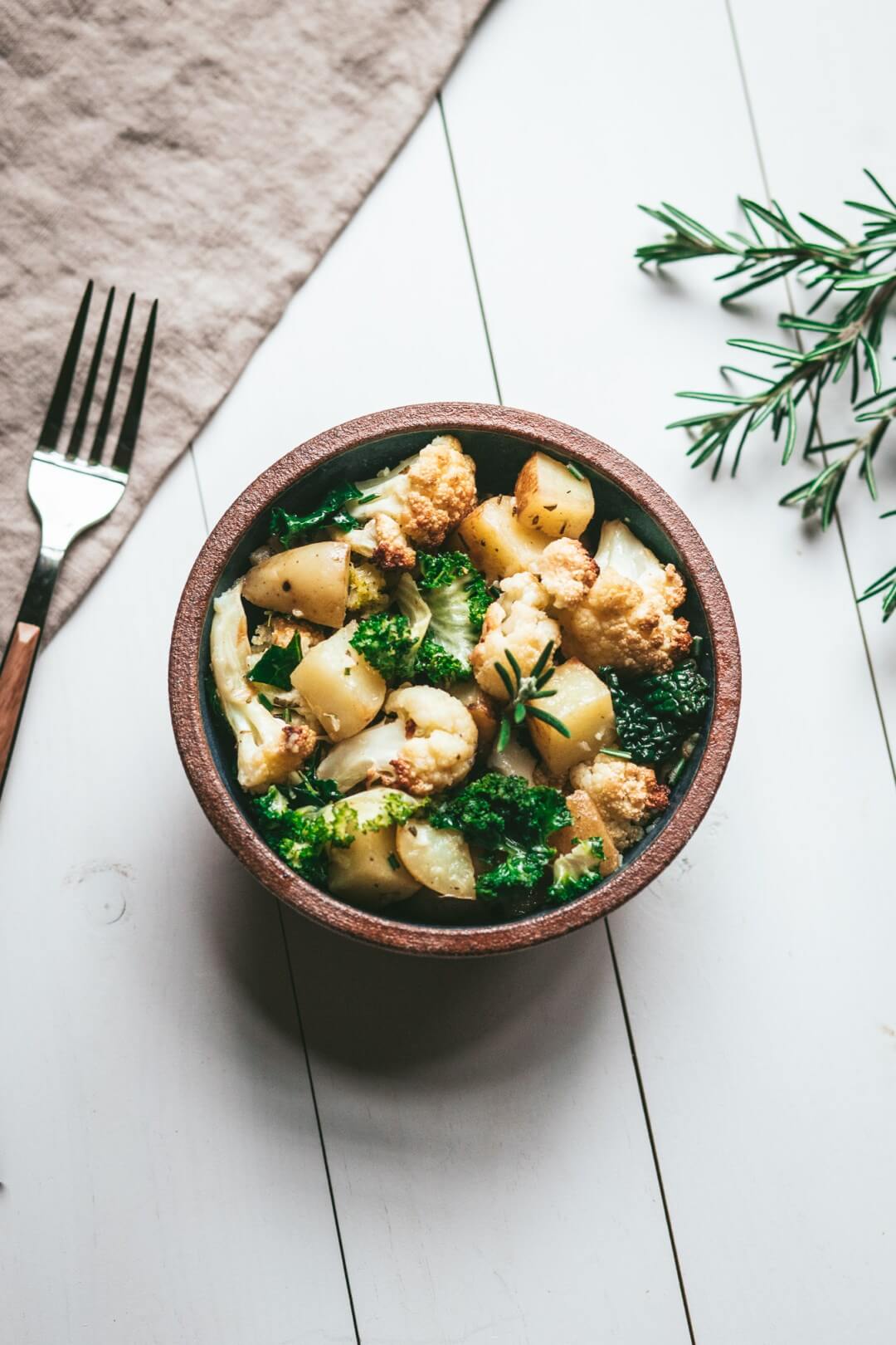 Roasted Potatoes with Vegetables and Dijon Vinaigrette All We Eat