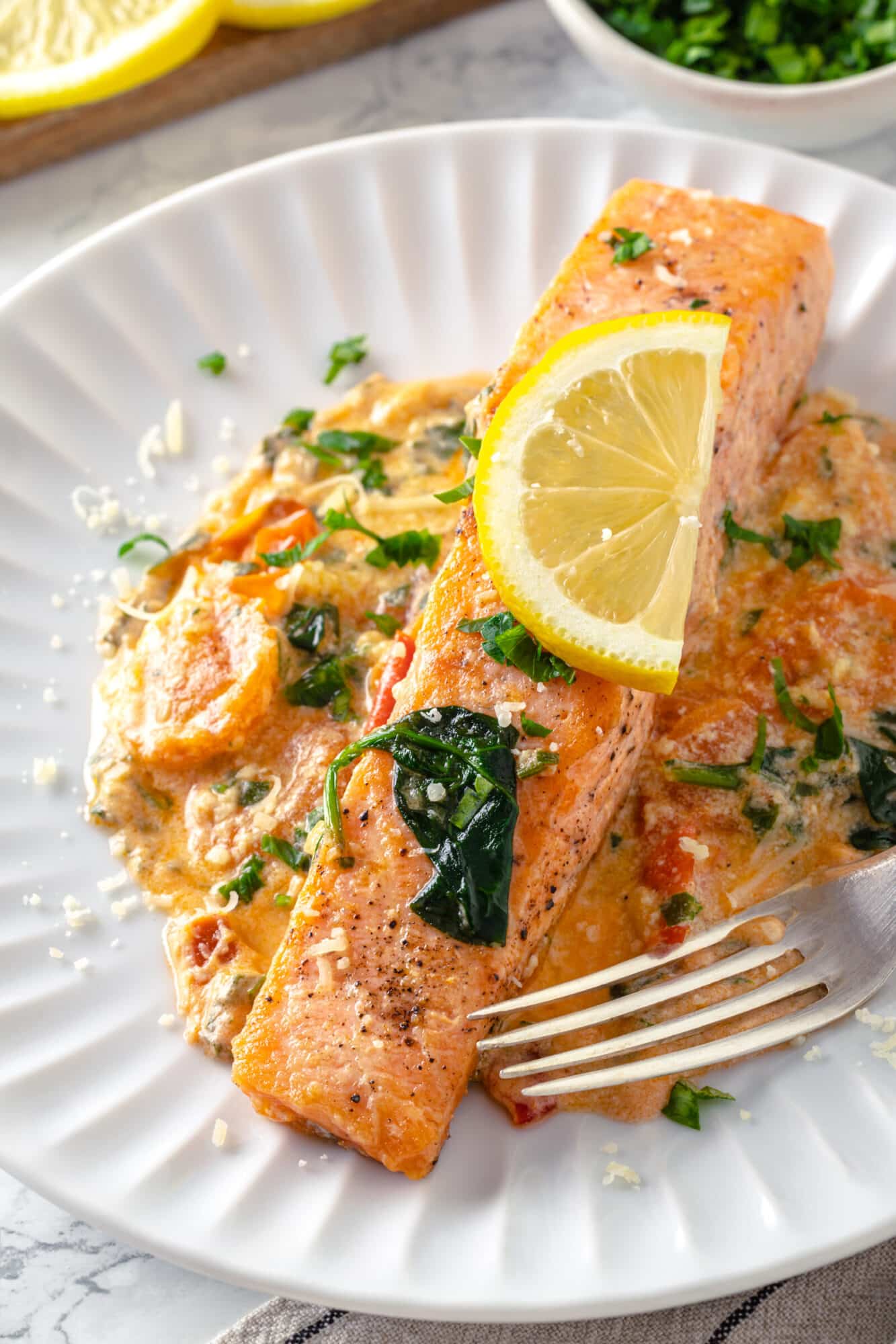 Seared Salmon in a Creamy Butter Sauce - All We Eat