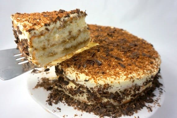 Simple and Classic Tiramisu Cake with Mascarpone Cream