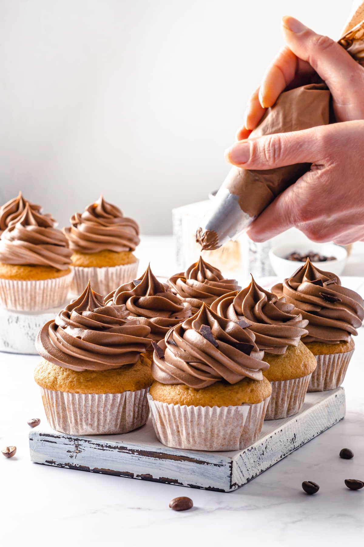 coffee cupcakes cream in bag