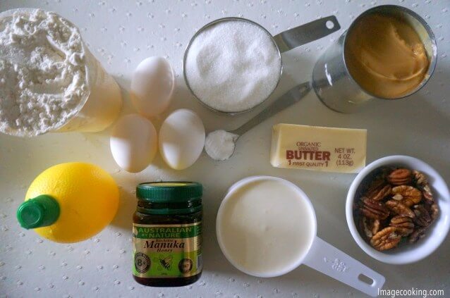 honey-cake-ingredients-eggs-sugar-honey-baking-soda-flour-butter-whipping-cream-dulce-de-leche-pecans-sugar-