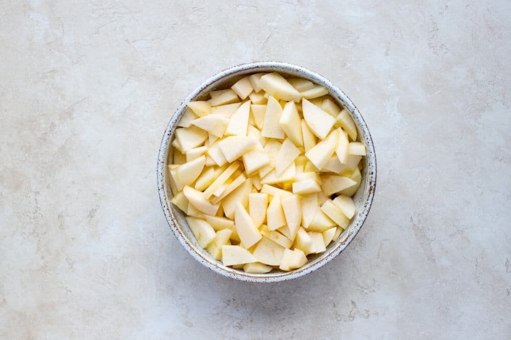 chopped-apples-in-a-speckled-bowl