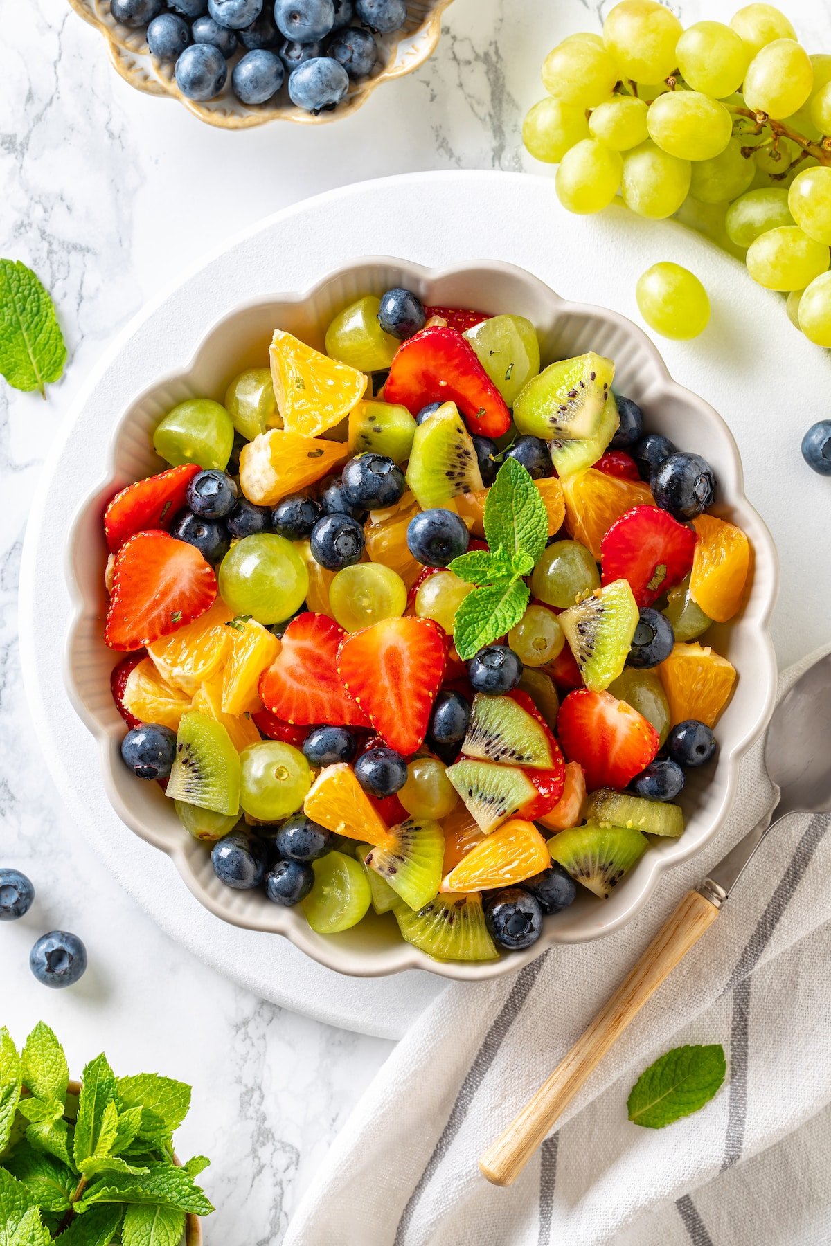 Fruit Salad Recipe with Sweet Ginger Lime Dressing