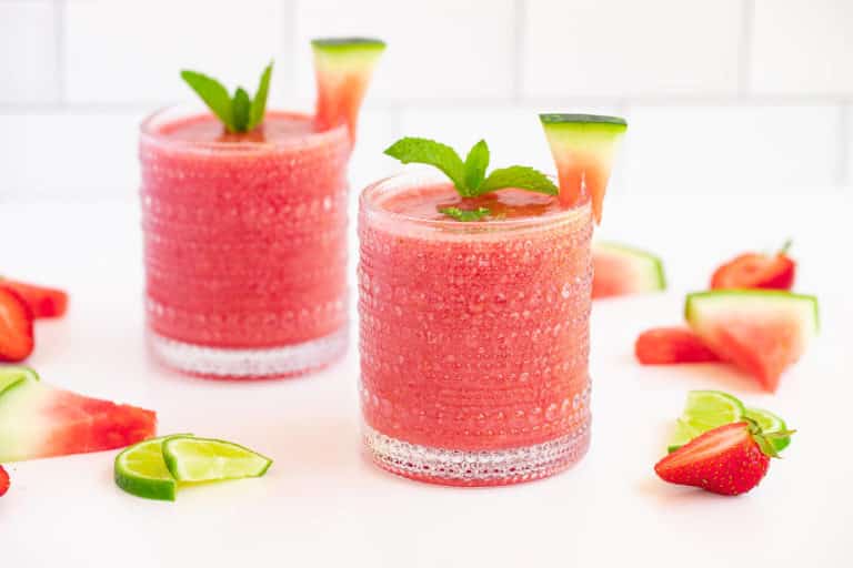 Watermelon Smoothie with Strawberries