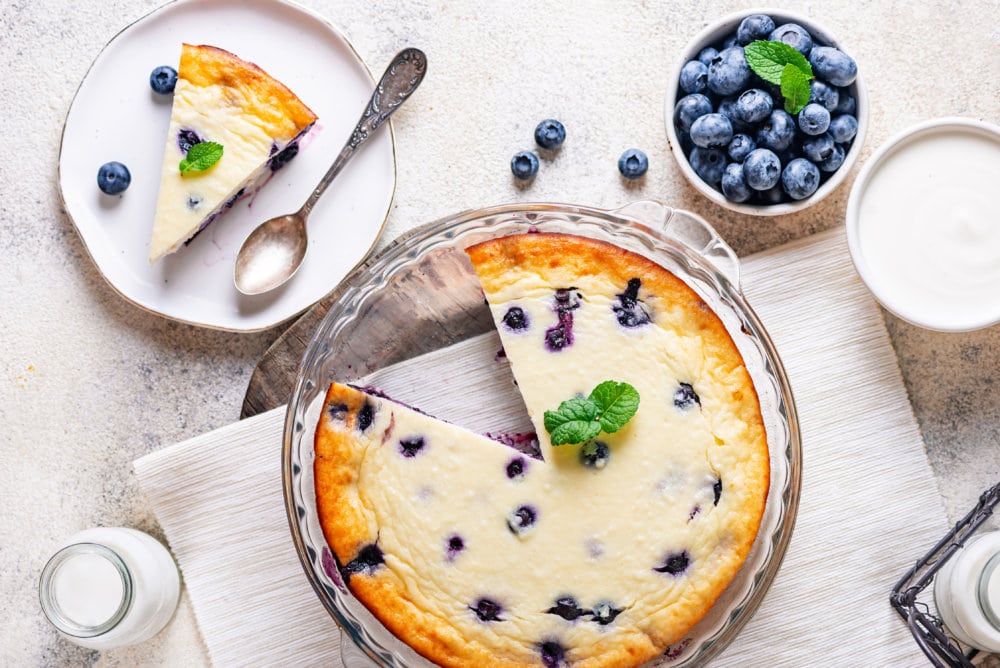 Farmers Cheese Easy Blueberry Breakfast Casserole