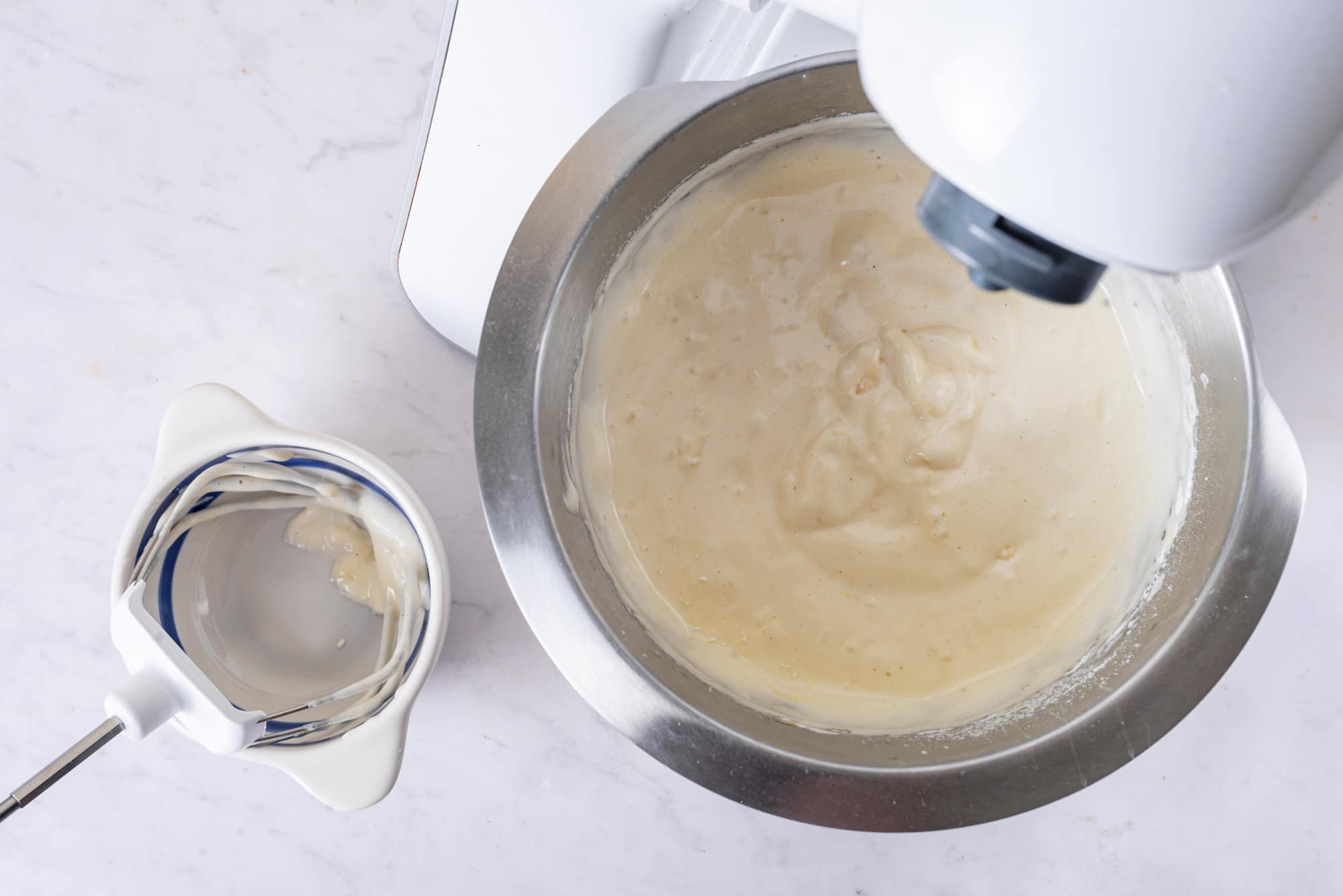mixed in flour to the apple sharlotka cake batter. 