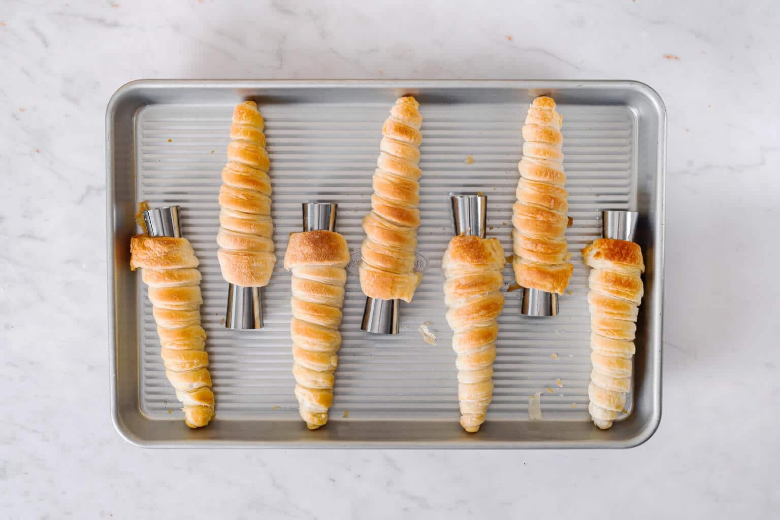 Puff Pastry Cones with Cream All We Eat