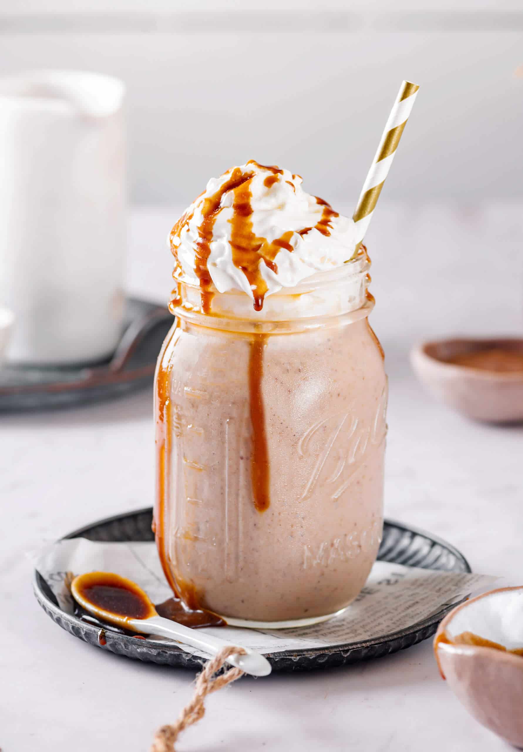 A Healthy Caramel Smoothie Recipe with Almond Butter - All We Eat