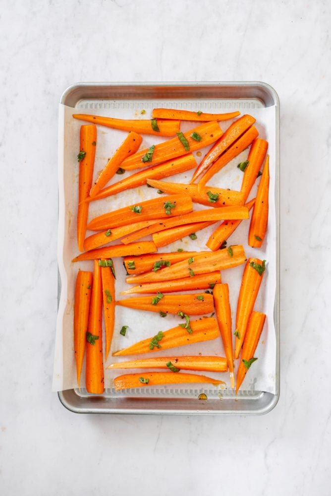 carrots-on-parchment-paper-on-a-baking-tray