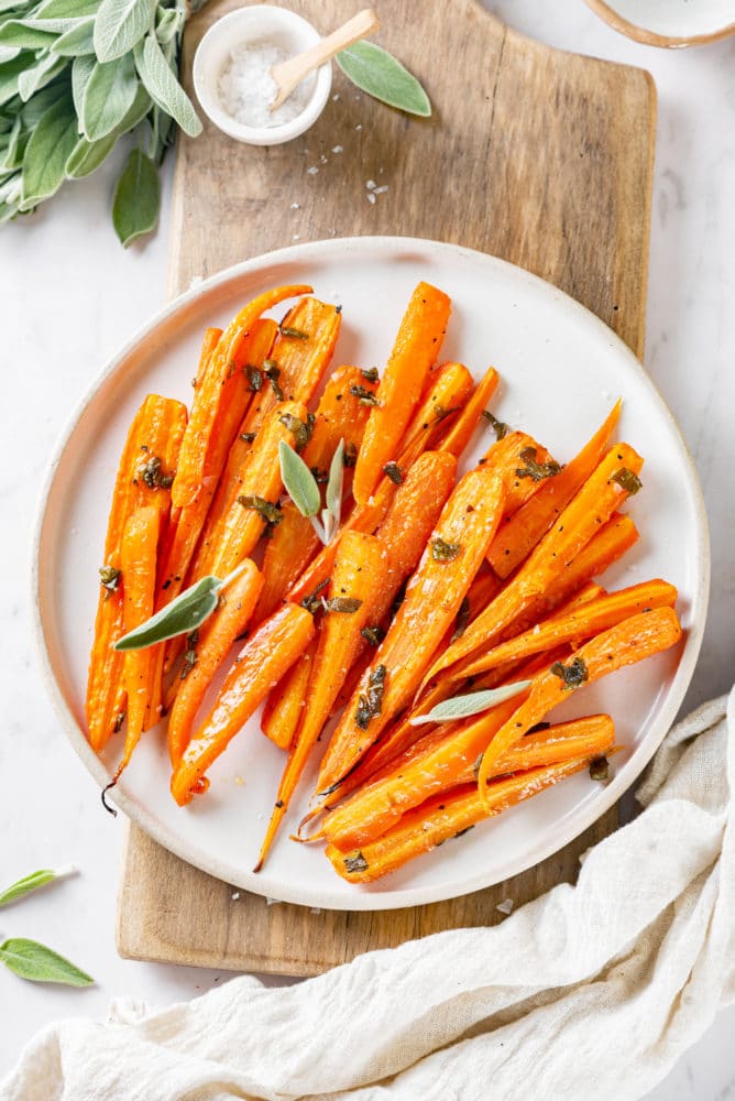 roasted carrots with sage