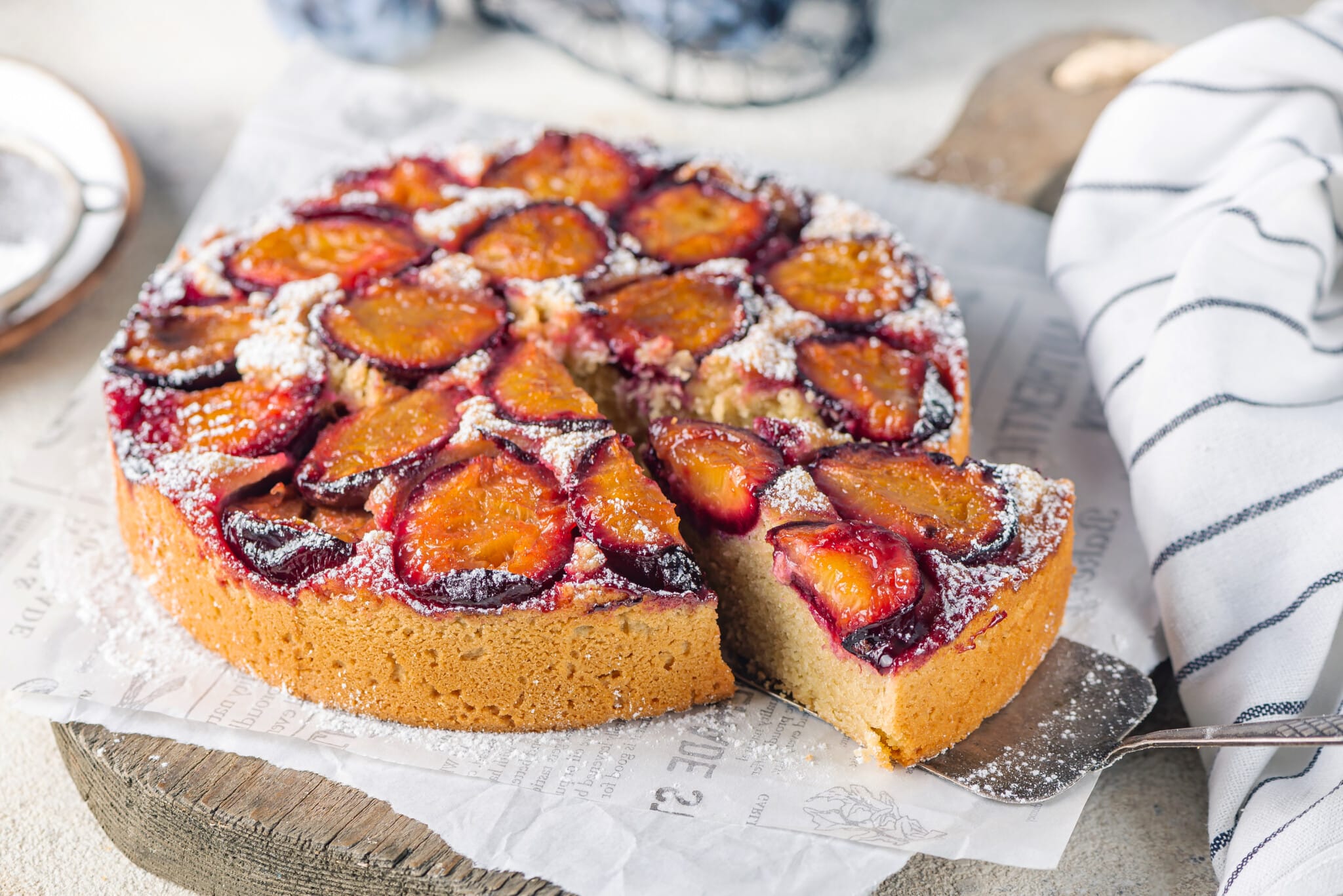 Gluten-Free Plum Cake that is Moist and Soft