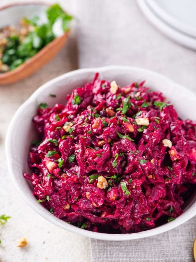 Beet Salad with Walnuts and Fresh Parsley