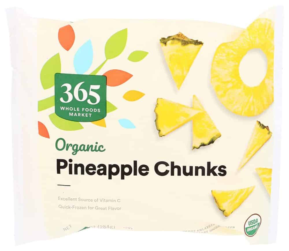 frozen pineapple chunks ingredient
