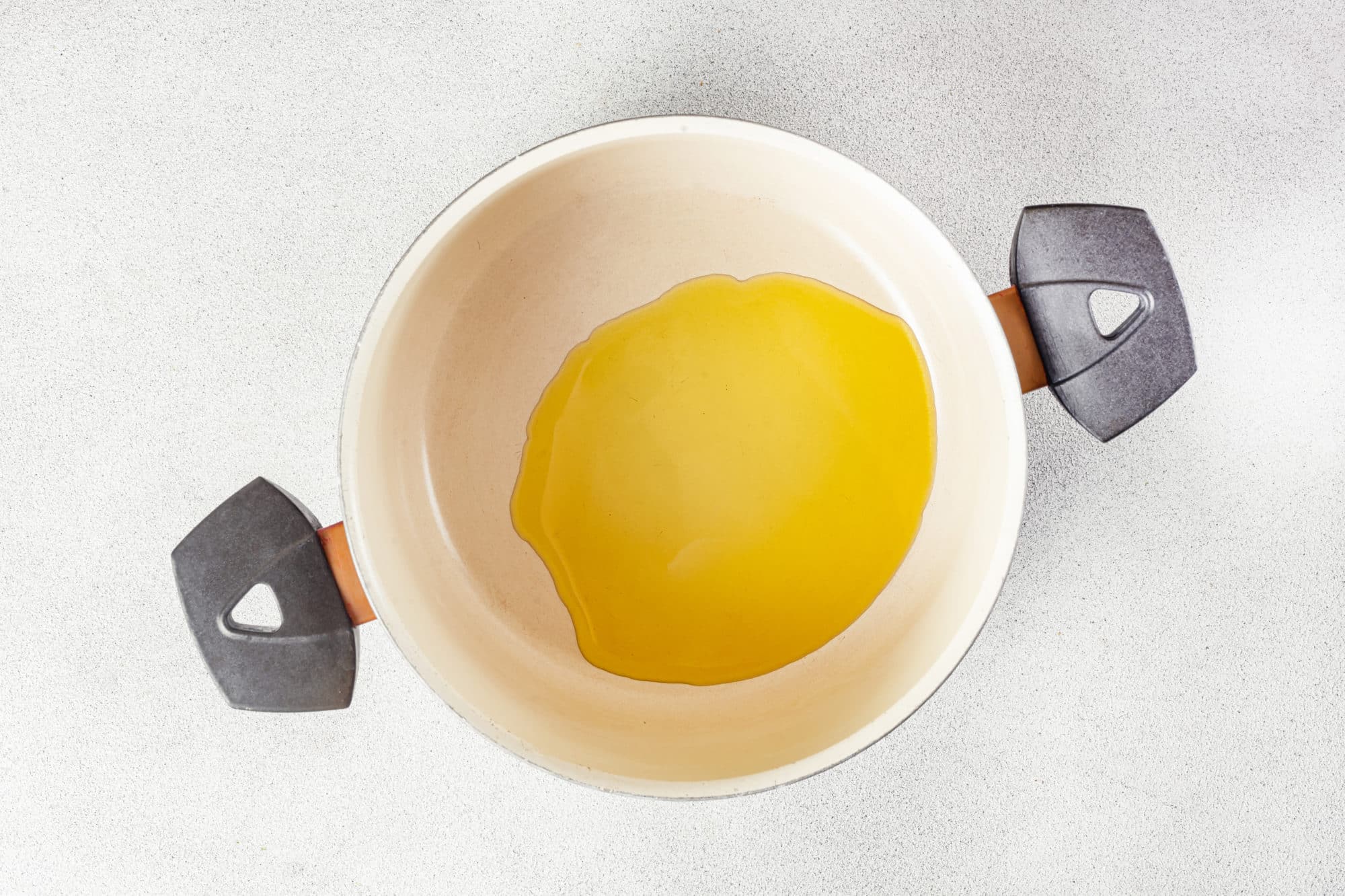 olive oil in a pot.