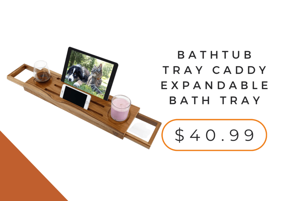 expandable bath caddy.