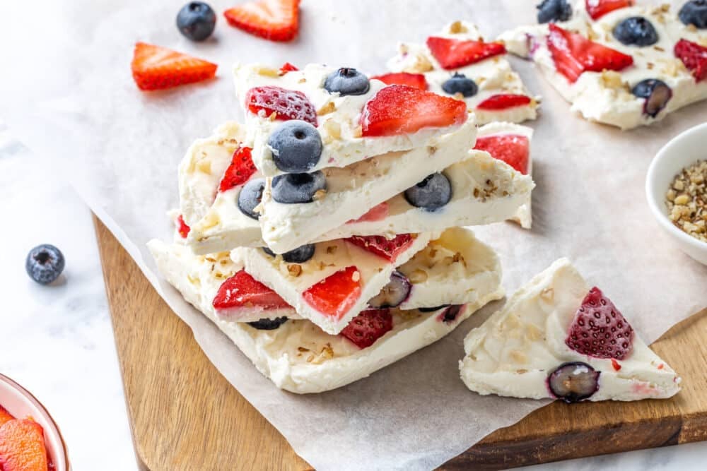 The Best Frozen Yogurt Bark with Berries All We Eat