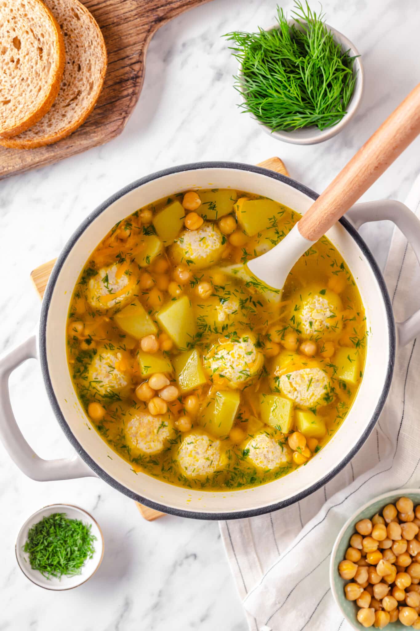 Easy Seasonal Chicken Soup with Garbanzo Beans - All We Eat